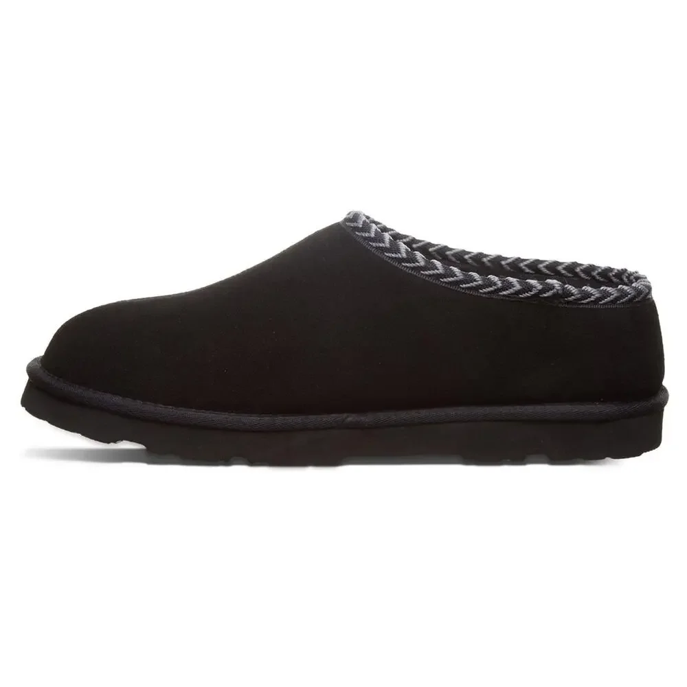 BEARPAW MEN'S BEAU SLIPPER, BLACK, 8.5 M